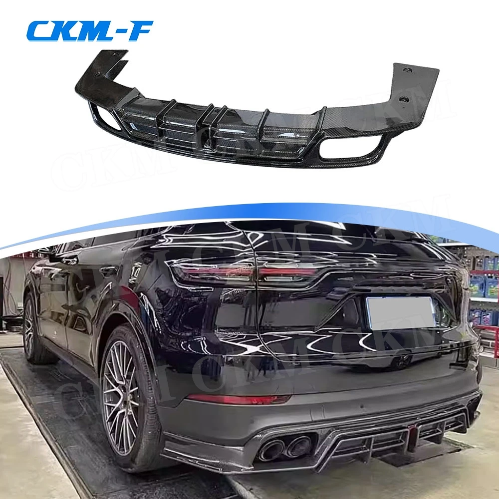 

Carbon Fiber Rear Bumper Lip Spoiler Diffuser Chin For Porsche Cayenne 2022 FRP Rear Diffuser Guard Car Accessories Bodykits