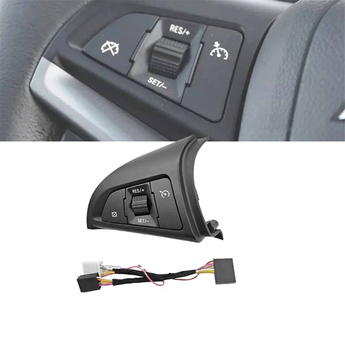 Car Steering Wheel Switch 96892140 for Chevrolet Cruze 2009-2014 Multifunction Speed Cruise Control Button with