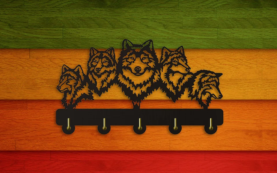 1Piece Wolf Key Hook Home and Decoration Room Decoration Accessories Key Holder Wall Housekeeper on Wall Hanging Organizers