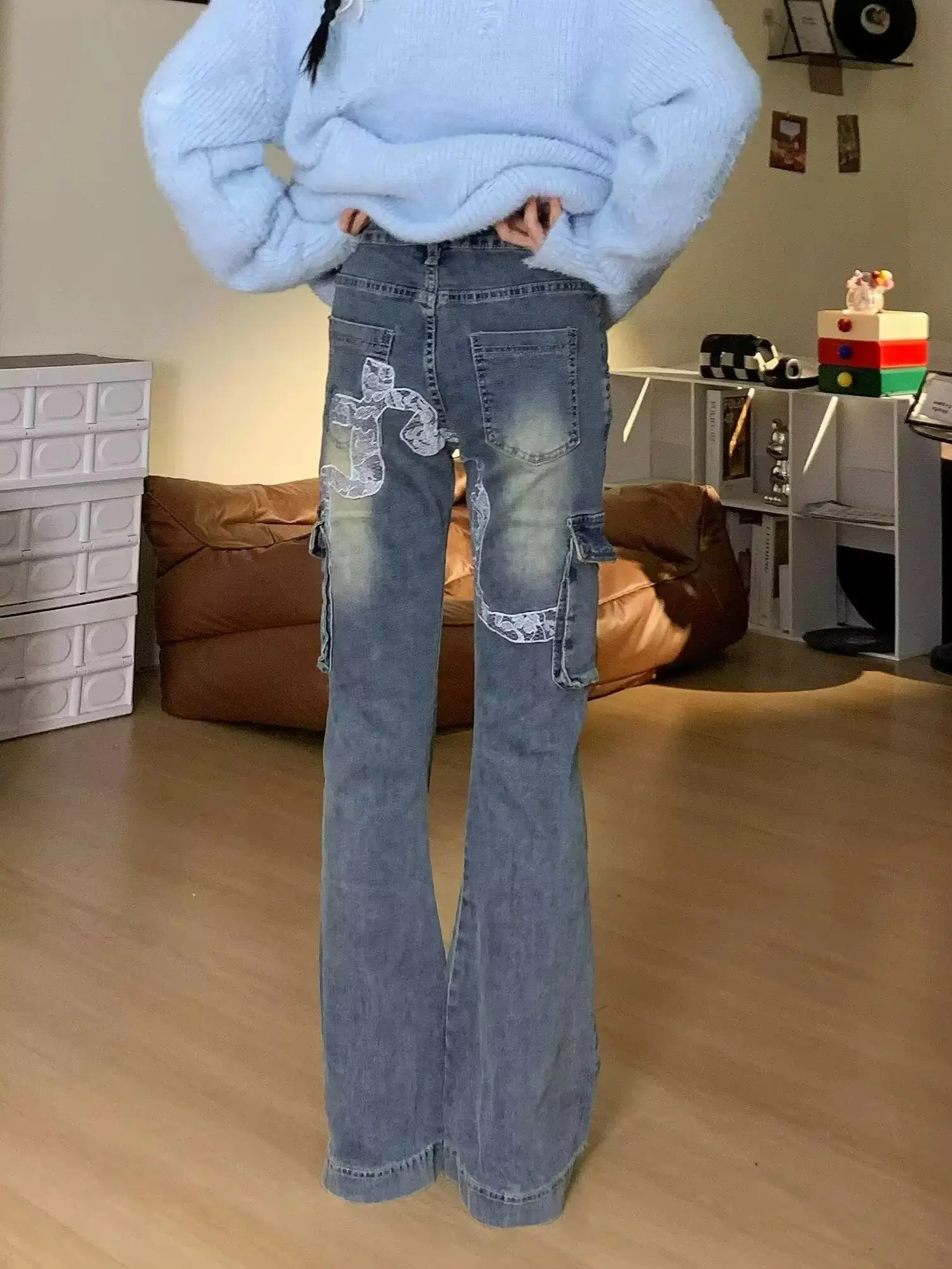 Women's Jeans Pants for Woman Women's Spring Clothes Baggy Jeans Y2k Jorts Jean Shorts Big Size Coquette Shoujo Girl Style Denim