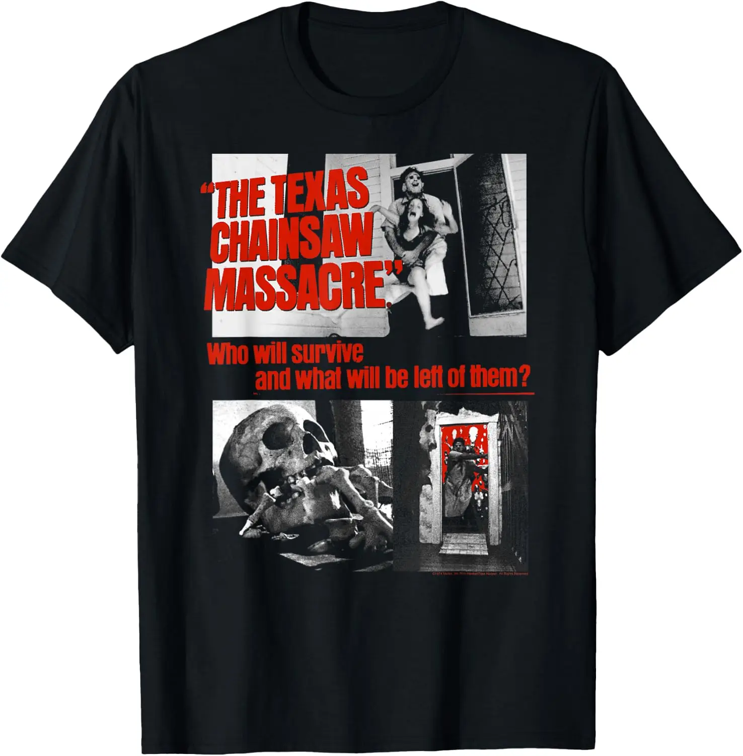 The What Will Be Left Collage Horror T-Shirt Men Halloween Festival Printed Graphic Tee, Casual Crew Neck Short Sleeve Spooky Gothic T‑Shirt for Holiday Party and Halloween Gift for Men.