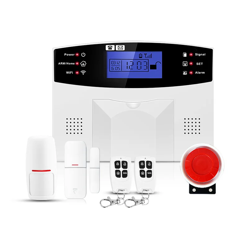 Security Alarm System 4.3 inch WiFi+GSM+GPRS Wireless Anti Theft Alarm Smart Life APP Remote Control Smart Security System