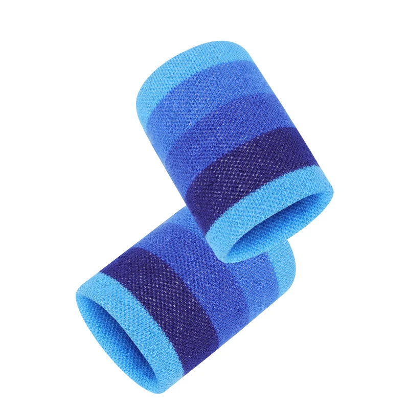 1 Pair Colorful Polyester Cotton Adult Kid Sport Sweat Band Wrist Protector Gym Running Safety Wrist Support Brace Wrap Bandage