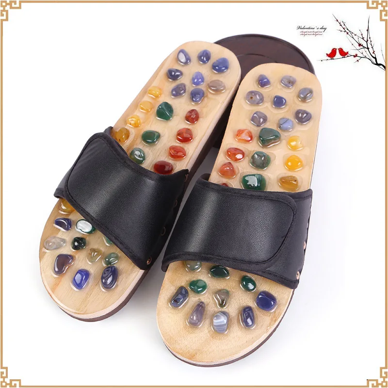 Acupoint Massage Slippers For Men Women Sandals Feet Chinese Acupressure Therapy Medical Rotating Foot Massager Shoes Unisex