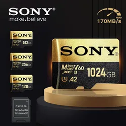 Sony cartão de memória de alta velocidade 128gb cartão micro sd 256gb 512gb 1tb cartão flash microsd para celular câmera mesa pc