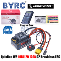 HobbyWing QuicRun 10BL120 G2 120A 2-4S Waterproof Sensorless Brushless Speed Controller ESC For 1/10 Short Course Truck Monster