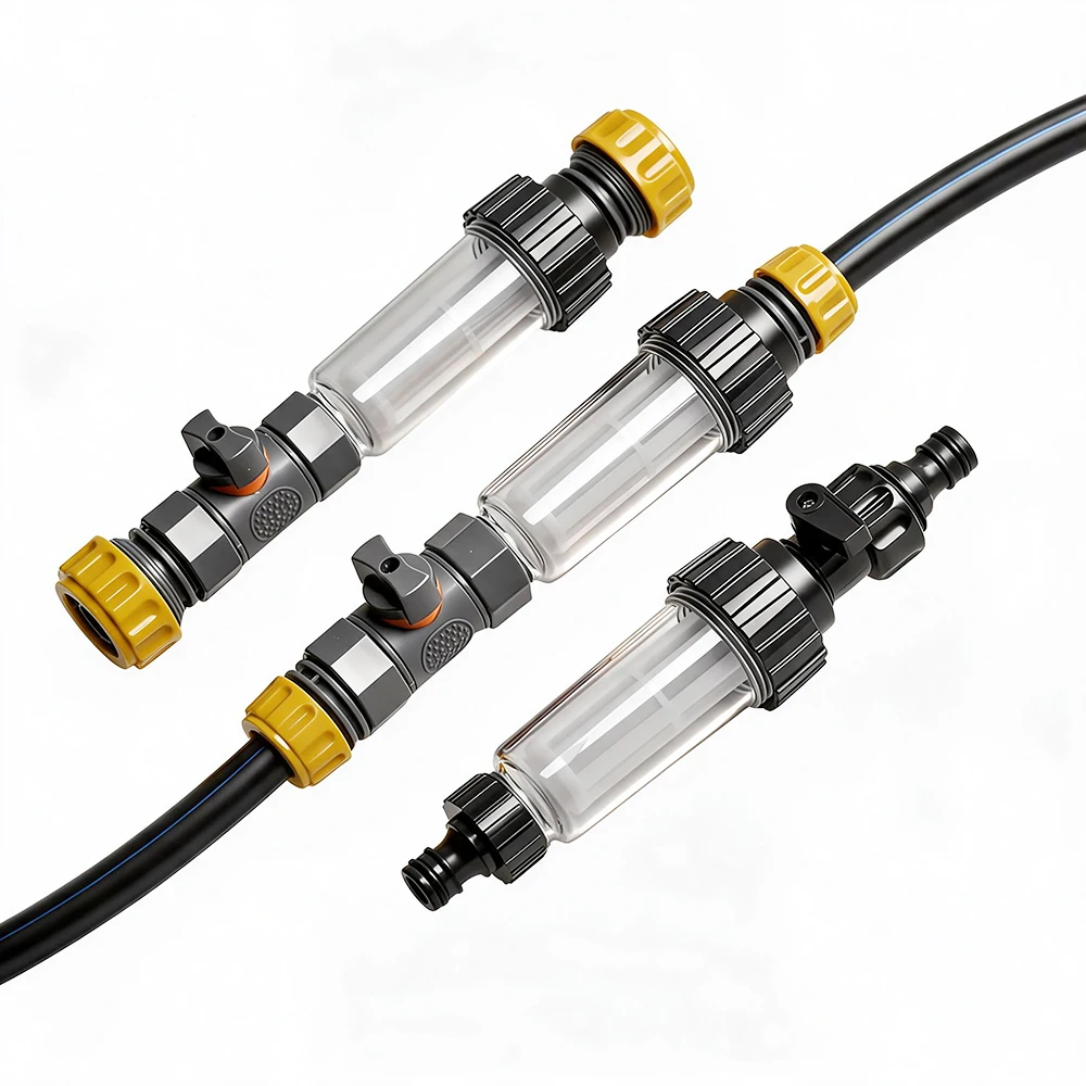 Mesh Filter Micro-Drip Drip Irrigation Water Purification Irrigation Filter, Shut-off Valve , Prevent Misting Nozzles