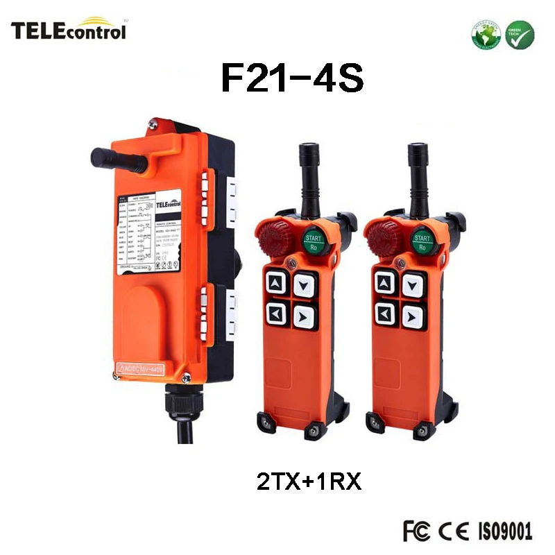 

Telecontrol F21-4S 4 channels single speed press buttons industrial wireless remote controller for crane and hoist operation