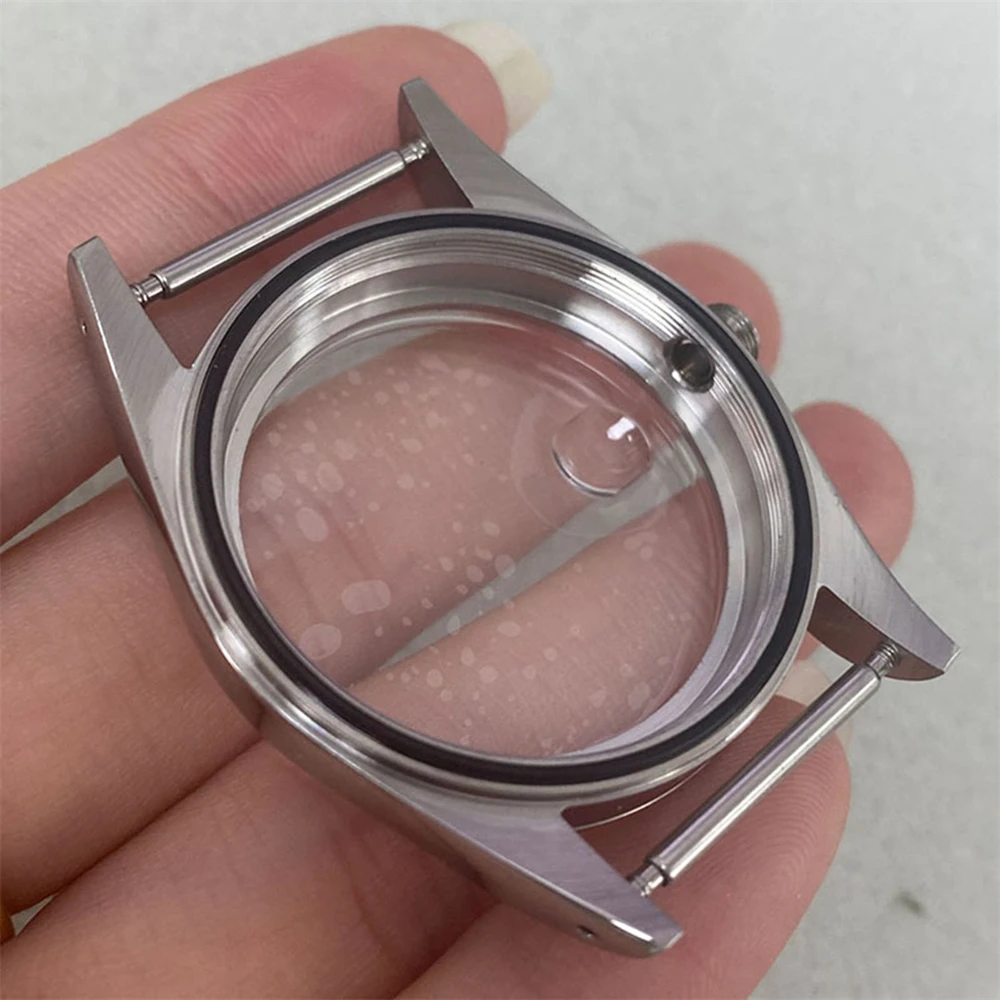 

36MM Silver Watch Case Acrylic Mirror Stainless Steel Fit For NH35A NH36 4R Movement