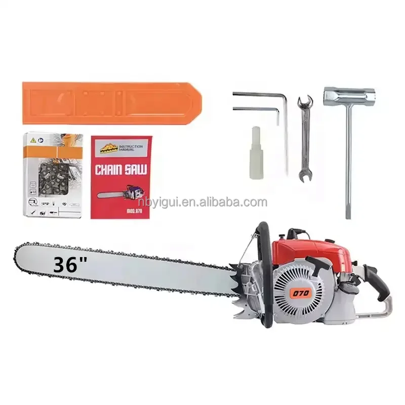 070 Heavy Duty 105CC Gas Chainsaw 36-Inch Bar Commercial Chainsaw Professional Petrol Chainsaw
