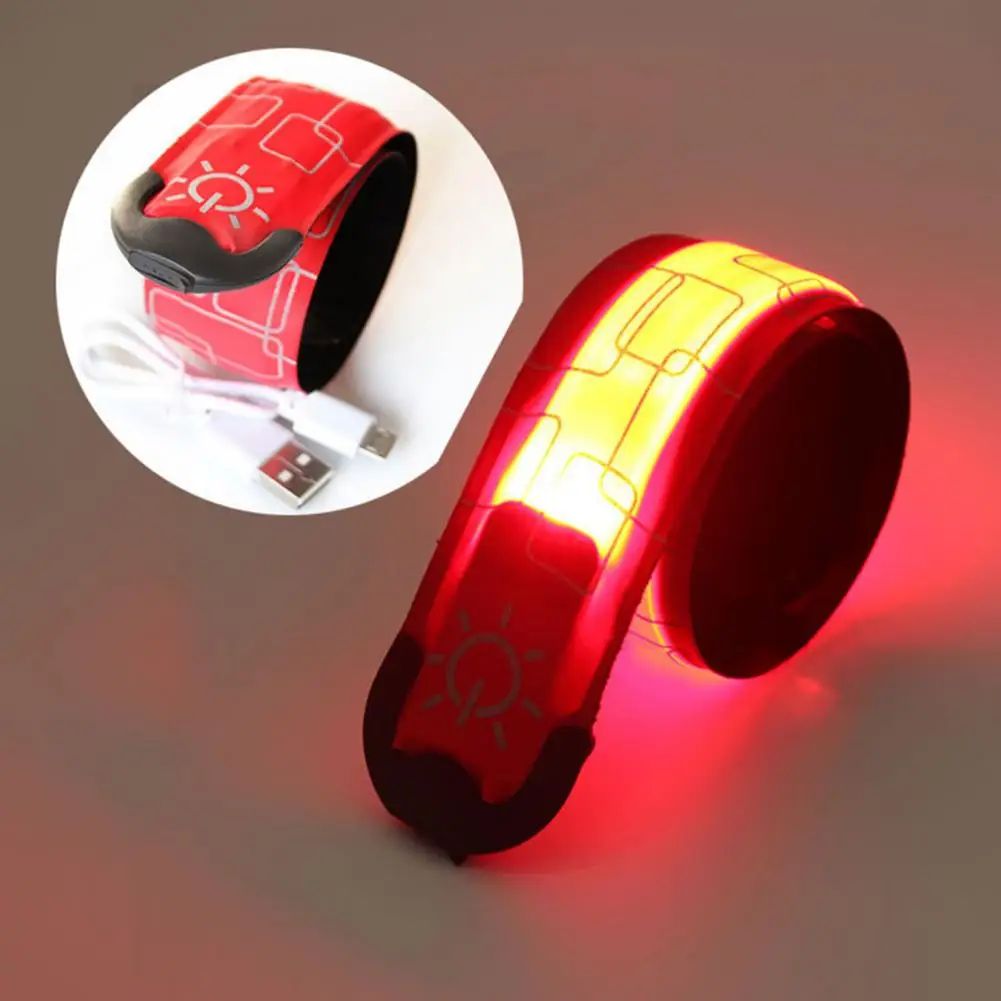 LED Bracelet Night Safety Reflective Band High Brightness Flashing Outdoor Sports Running LED Glowing Bracelet Reflective Strap