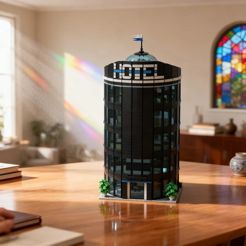 

4834 детали MOC Imperial Hotel V1.0: Полностью модульная модель городской улицы, строительные блоки, архитектурная игрушка, рождественский подарок, конструктор для детей, сделай сам