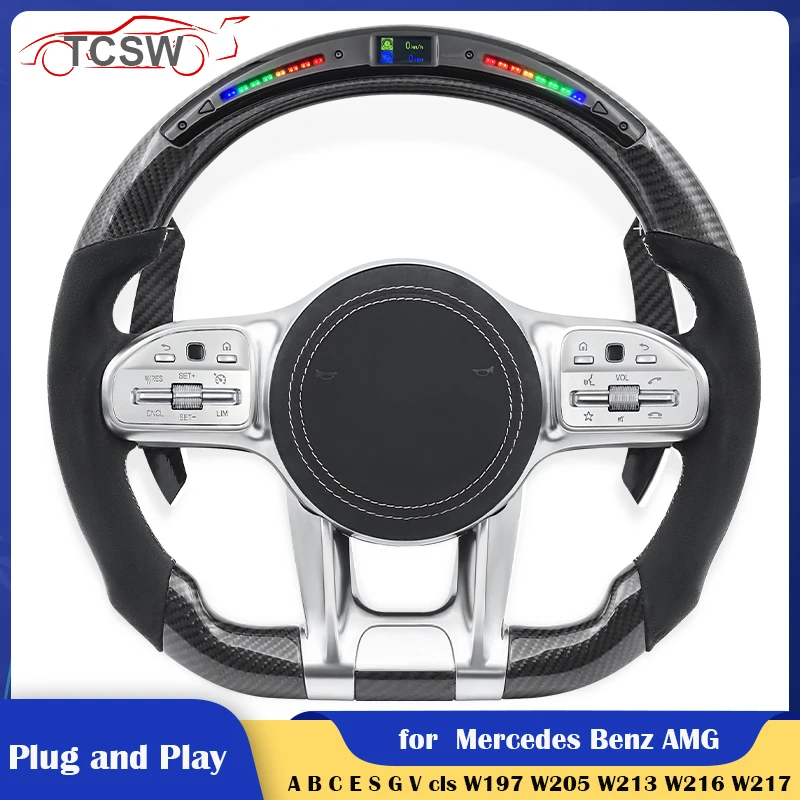 

Steering Wheel LED Carbon for Mercedes Benz AMG A C E G V Cls Glc Gle Gls Gla Cla W204 W205 W167 W177 W206 W213 W217 W221 W222