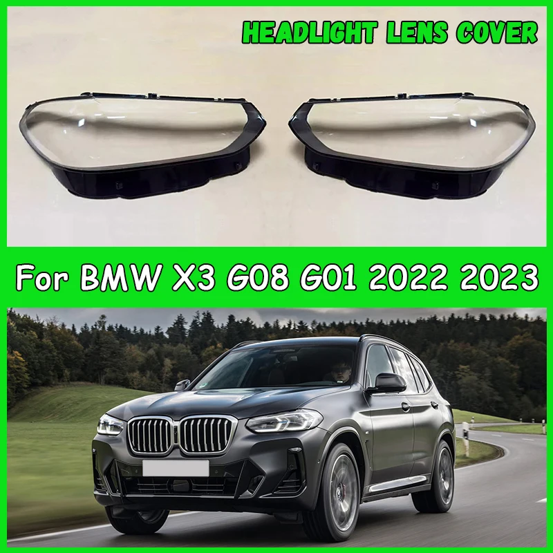 

For BMW X3 G08 G01 2022 2023 Car Headlight Lens Cover Headlamp Shade dust cover for headlights car accessories automobil parts