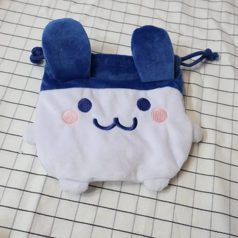 New Tamagotchi Mametchi Mimitchi Creative Personality Drawstring Pocket High Color Value Cartoon Cute Out Change Storage Bag