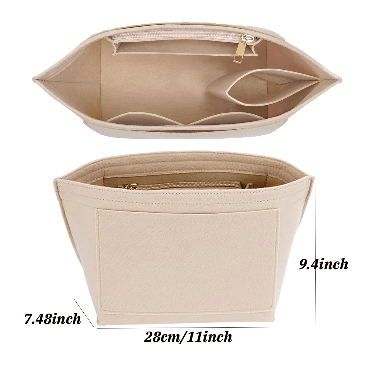 Organizer Insert voor Longchamp Grote kleine mini-formaat bakken Tas Vilten opbergtas Portemonnee Insert Handtas Liner Tassen Accessoires