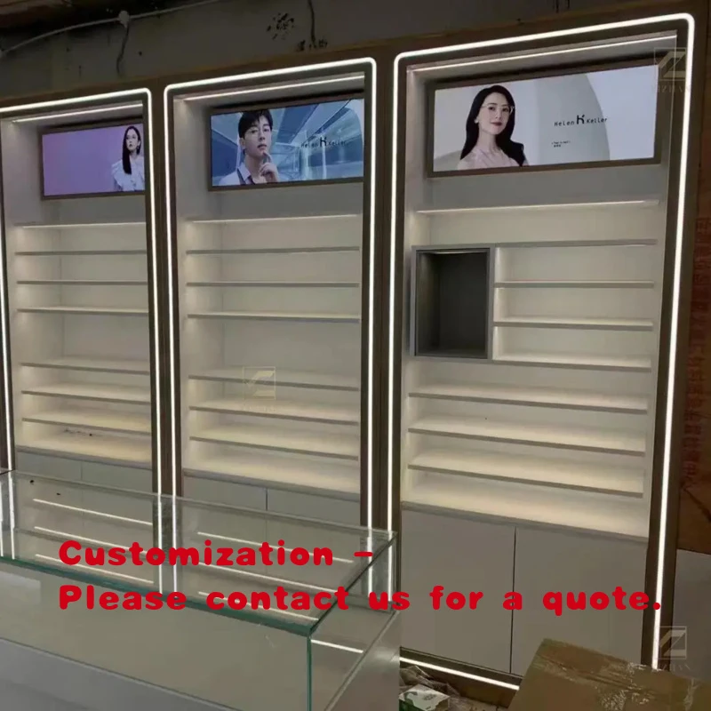 

Витрина для ювелирных изделий custom.Top Sale с закаленным стеклом и LED-подсветкой для розничной торговли и декора элитных бутиков