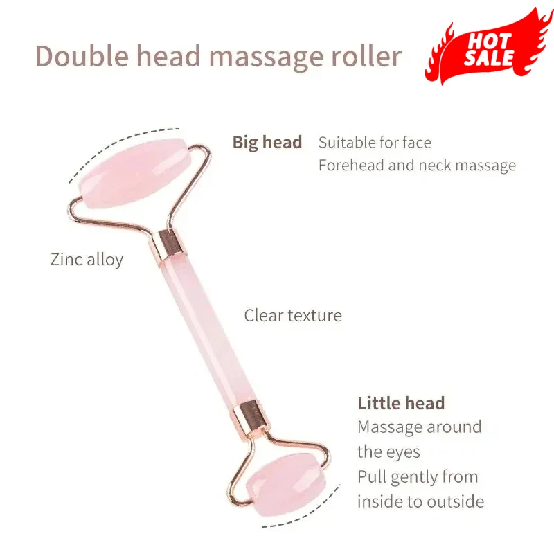 Double-Ended Resin Roller Massager for Face and Neck | Beauty Scraping Tool to Unblock and Relax Muscles