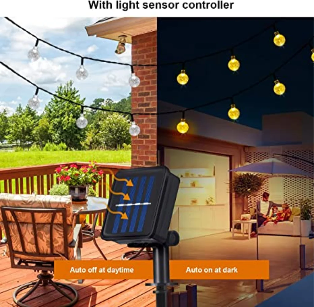 NEW USB LED Crystal ball LED Solar Lamp Power LED String Fairy Lights Solar Garlands Garden Christmas Decor For Outdoor