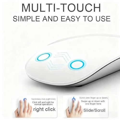 Imagen 2 del producto Para APPLE Original ratón mágico de superficie multitáctil para Macbook Pro Air Mini portátil tableta PC iPad Bluetooth 5,0 ratón inalámbrico