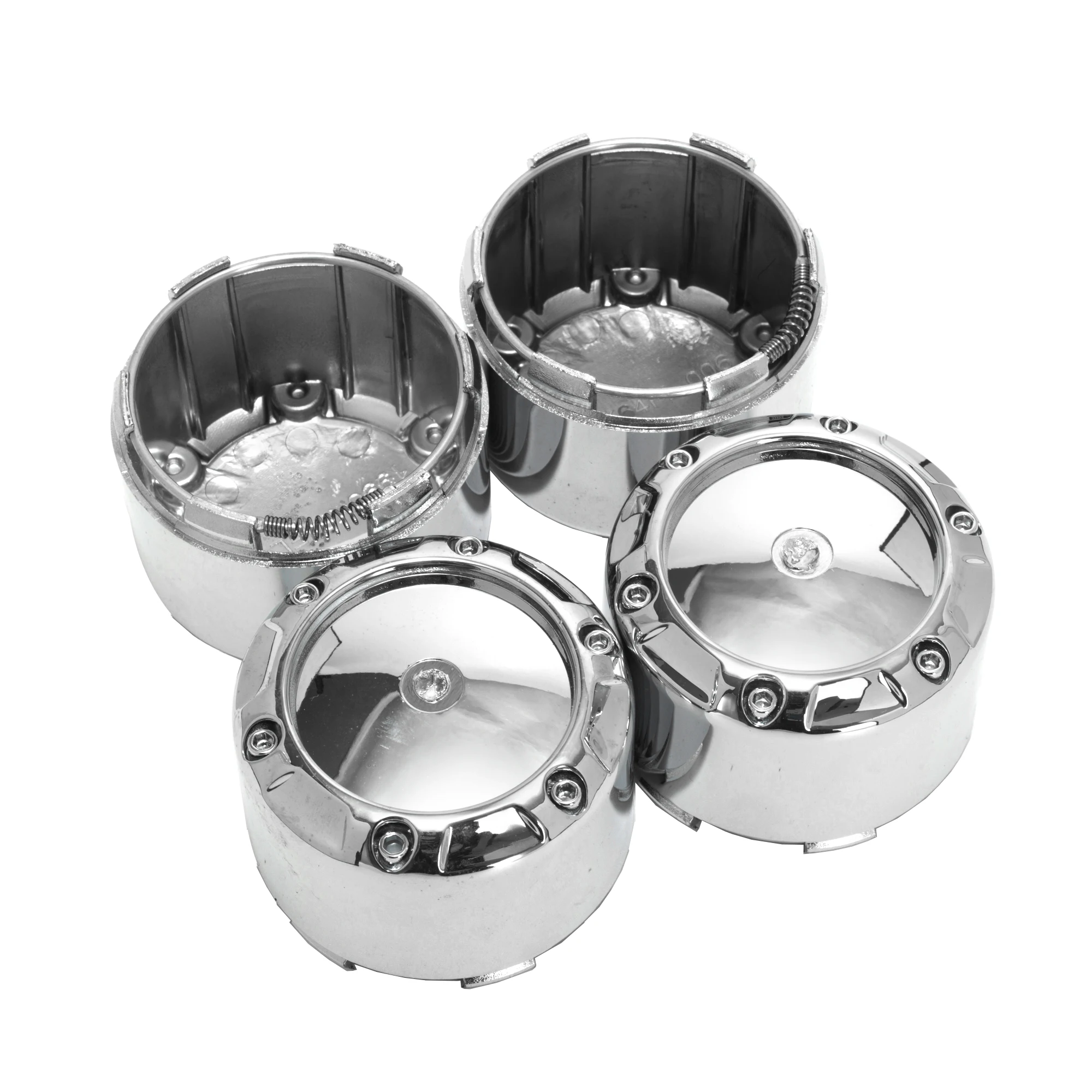 CFPerformance 1 Stück/4 Stück 64,2mm/2,53 Zoll Außendurchmesser 60,4mm/2,38 Zoll Innendurchmesser Radnabenkappen Auto-Ersatzteile Felgennabenabdeckung Chrom – Detail 8