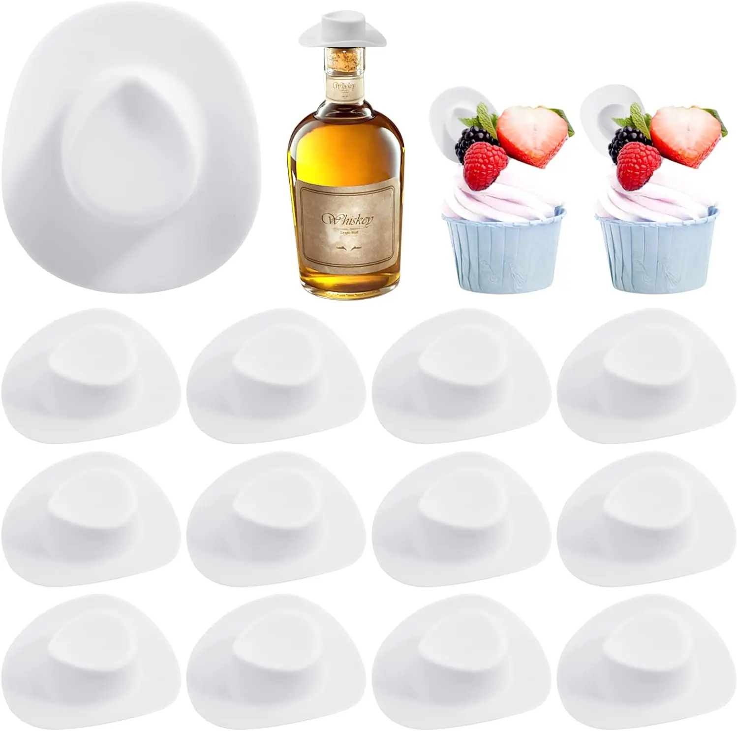 5/10/20/30/40/50pc Mini Cowboy Hut Kunststoff Cowgirl Nette Puppe Hut westlichen Hochzeit Geburtstag Party Liefert Zubehör Kuchen Topper – Detail 22