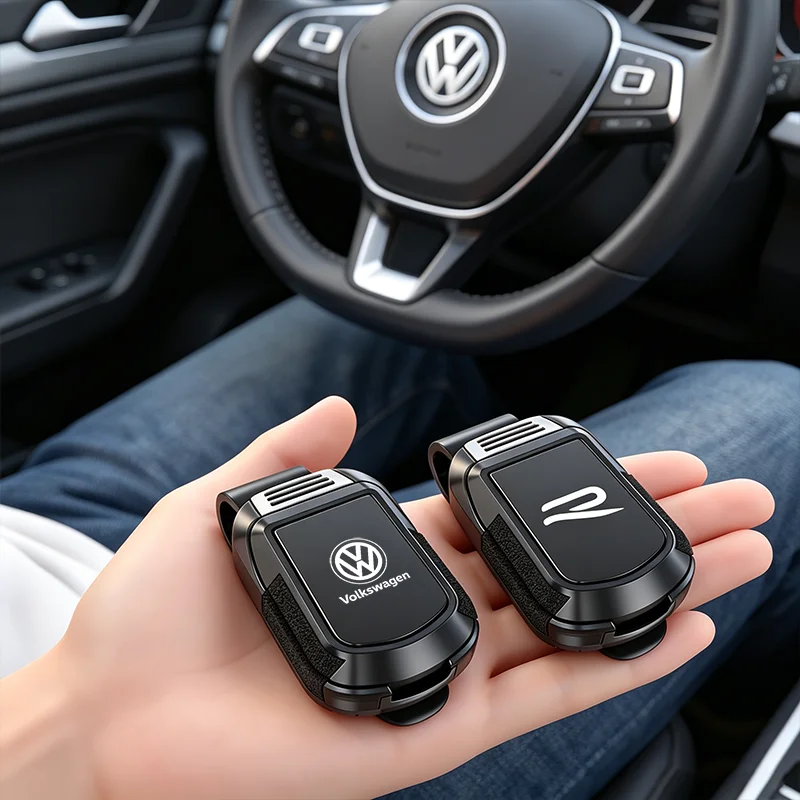 

Hub Caps Volkswagen Car Sun Visor Glasses Clip Sunglasses Storage Bracket Tire Valve For VW GTI Polo Golf Passat Tiguan Arteon J