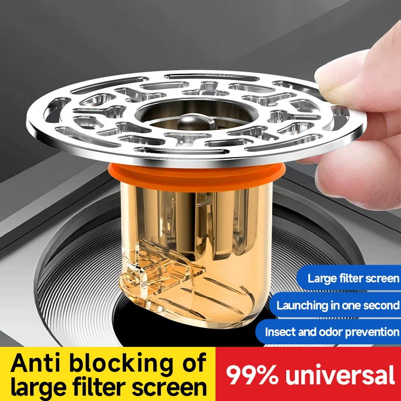 Magnetic Self-Closing Odor and Insect Proof Floor Drain Core Deodorant Anti-Odor No Smell Bathroom Toilet Sewer Shower Drain