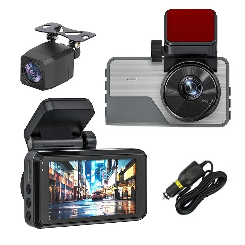 Driving recorder high definition 4K front and rear dual camera parking monitoring 24 hours mobile phone interconnection
