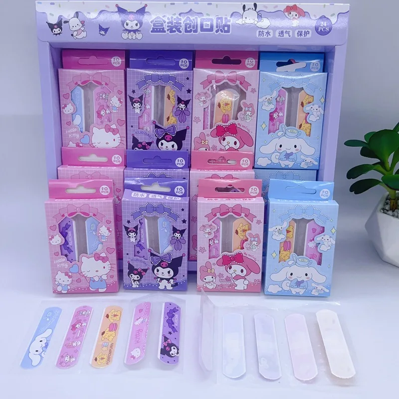 Sanrio Creative Cartoon Box Bandage Cute 10 Pieces Of Wound Patch Children Sports Portable Protective Patch Small Supplies Gifts