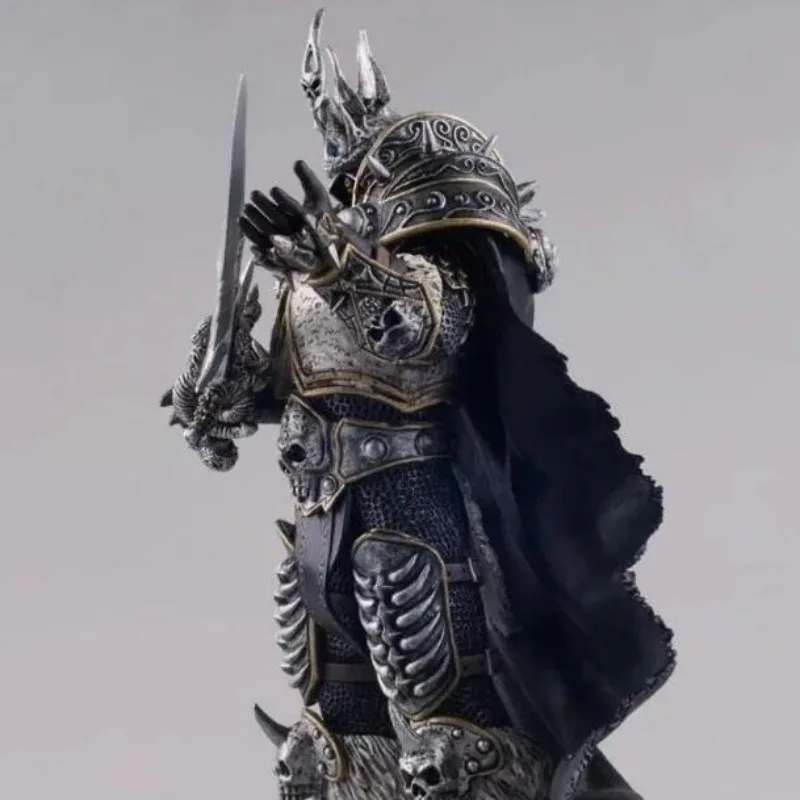 World of Warcraft Frostmourne Action Figure Standing Lich King Arthas Death Knight Model Animation Desktop Gift Toys for Kids