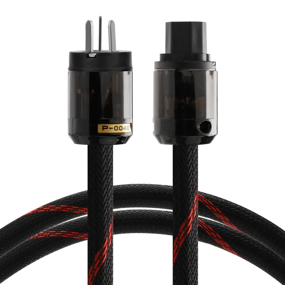 Высококачественный посеребренный шнур питания D504 P004 audiol европейского стандарта, разъем питания стандарта США с гнездовым разъемом IEC