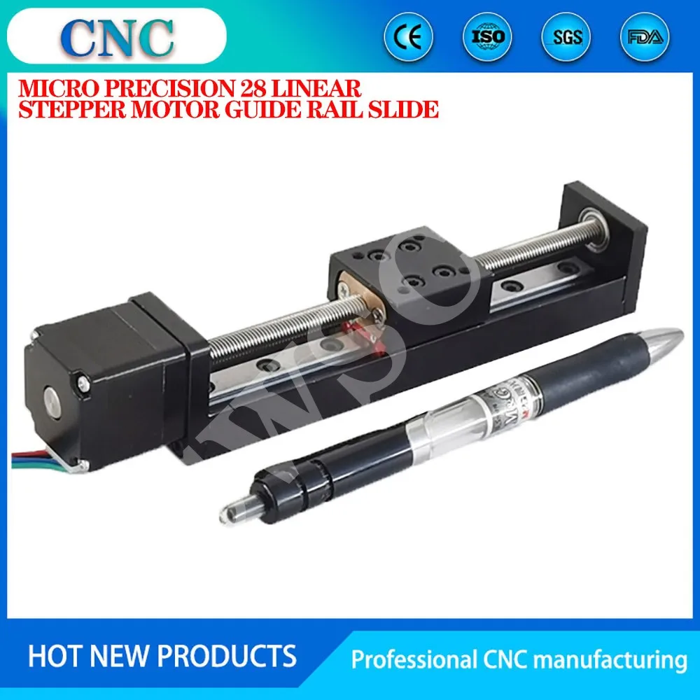 T-shaped wire rod line rail electric slide rail module micro precision 28 linear stepper motor guide rail slide table