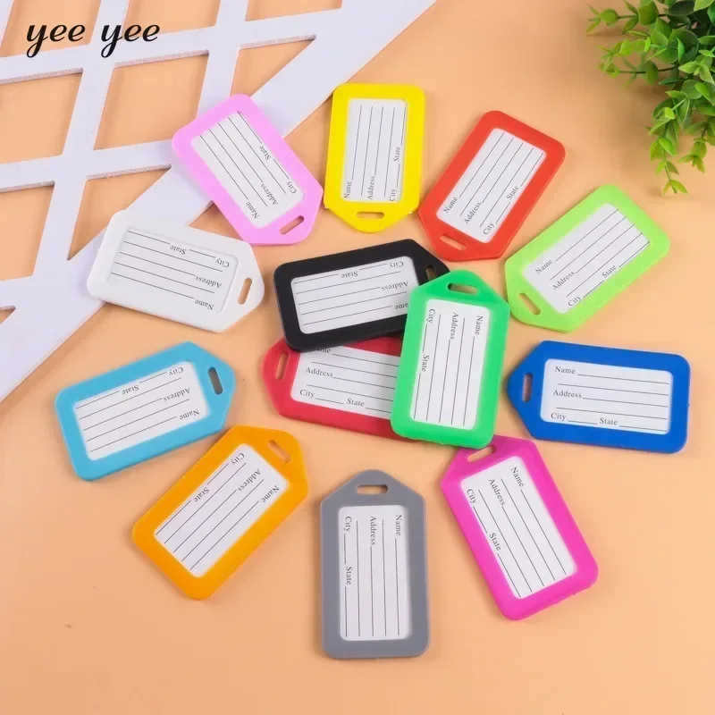 1Pc Color Airplane Luggage Tag Boarding Pass Suitcase Tag Check-in Luggage Tag Light Soft Travel Accessories Travel