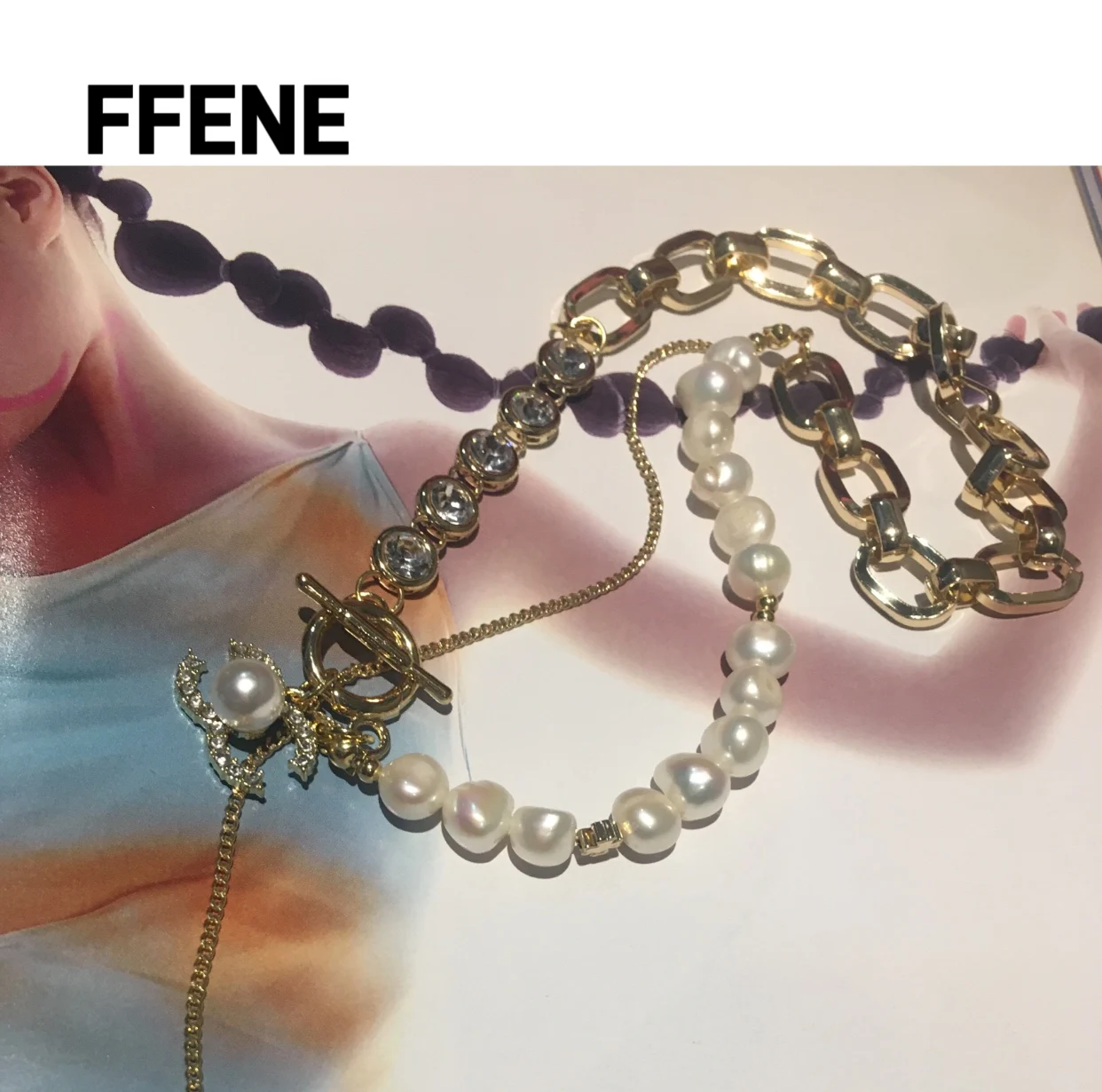 

Best-selling 43cm freshwater pearl luxurious high-end necklace, elegant and fashionable women's necklace