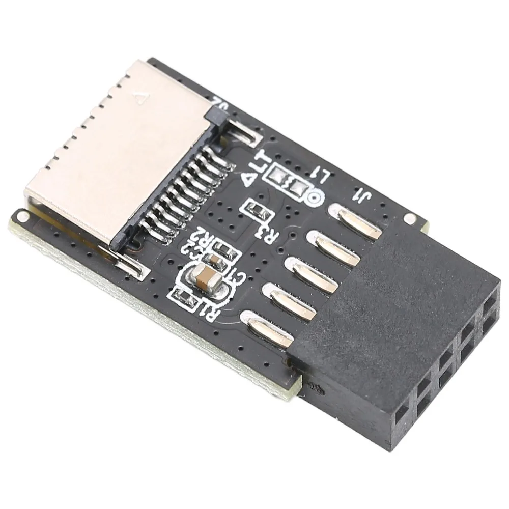 Fast Transfer USB2.0 to Type E Adapter Internal Header Black Front Type E Adapter Motherboard USB2.0 Adapter PCs Front Panel