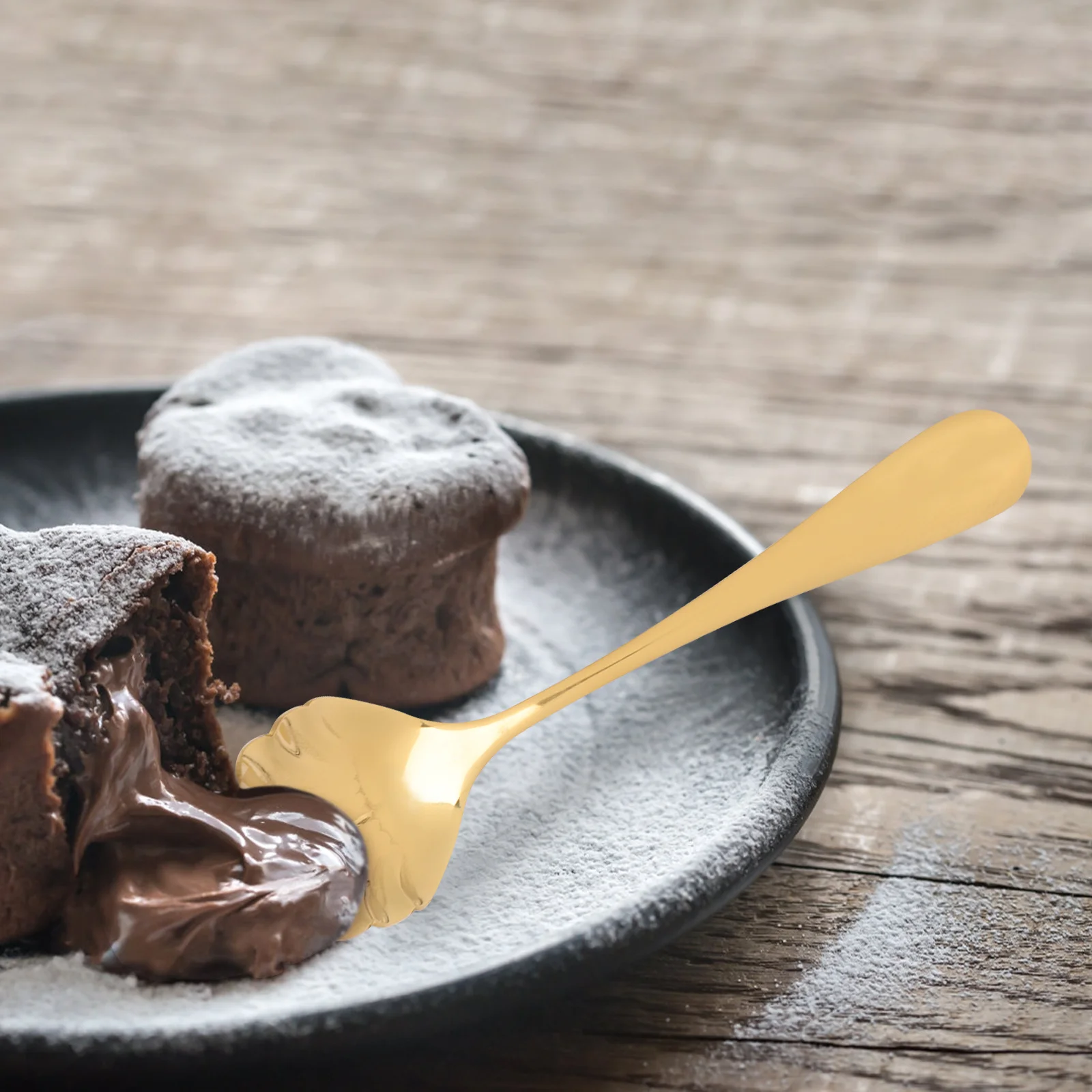 

4Pcs Shell Sugar Spoons Stainless Steel Coffee Drink Dessert Spoon Ice Cream Cake Household Coffee Spoons Ice Cream Spoon