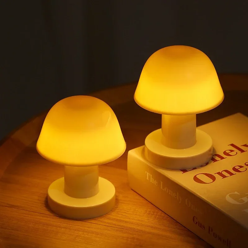 Mushroom Sunset Mini Desktop Night Lamp Creative Battery Power Supply Style Led Night Light for Coffee Bar Home Decor Bedroom ﻿