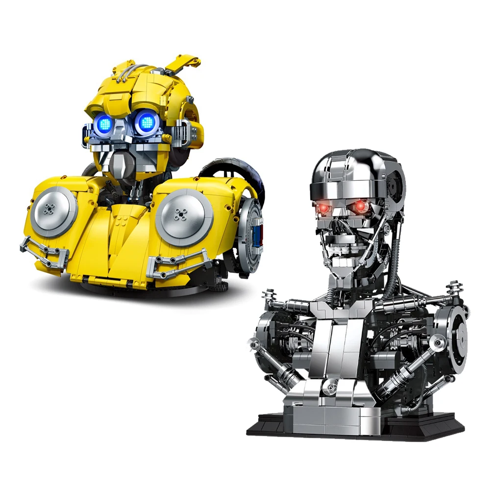 

Autobot Bee Building Blocks Set Terminator Robot T600 Idea Assembly Mecha Bricks Figure Toys For Children Christmas Gifts