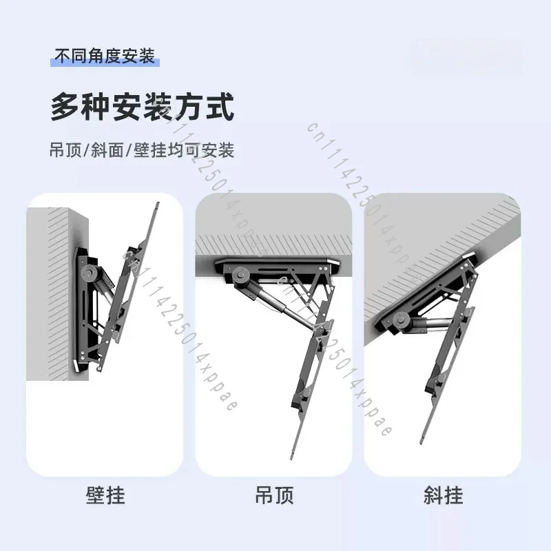 With Remote Controller Motorized Flip Down Pitched Roof Mount Fits 32 To 65 Inch Flat Screen Electric Ceiling TV Mount