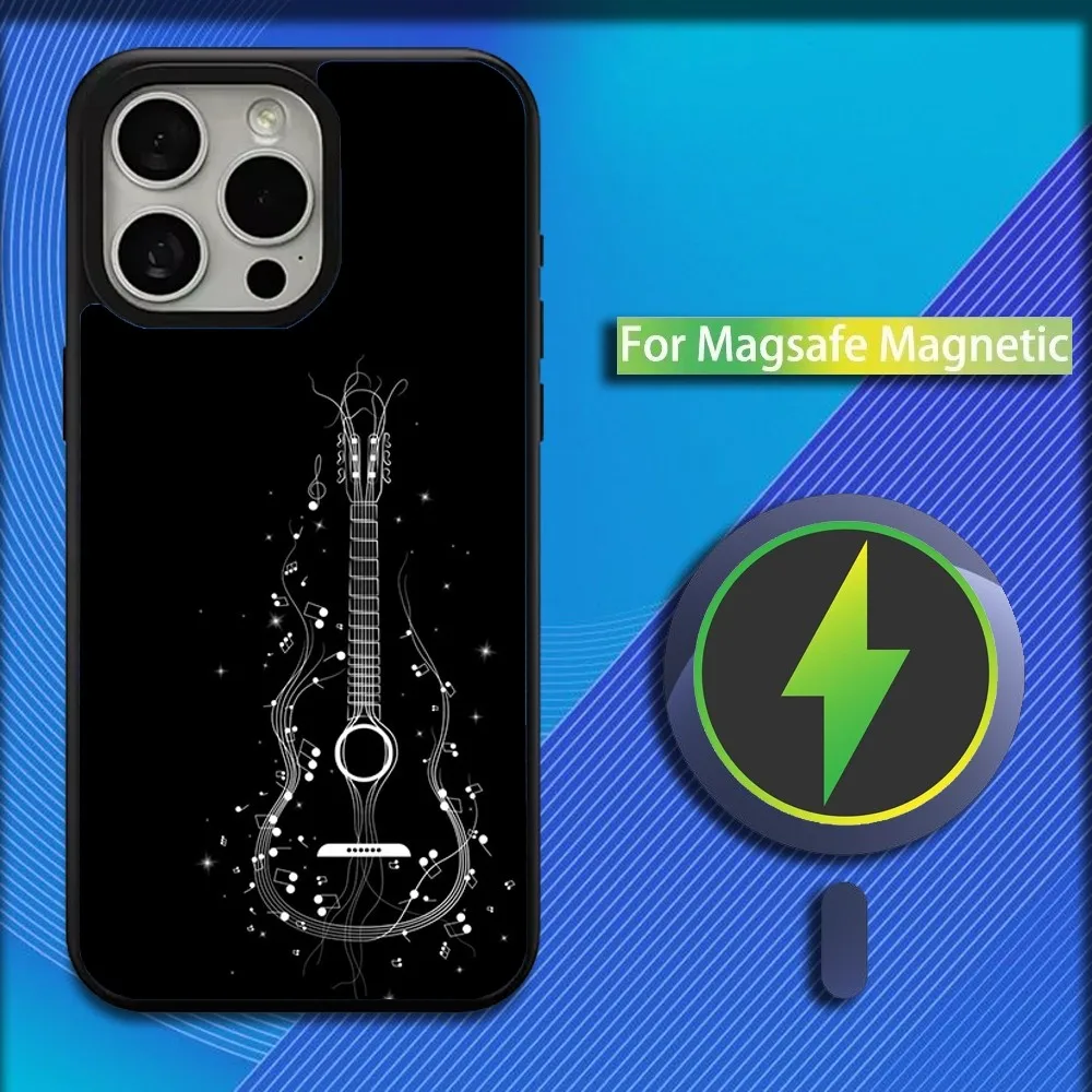 Music Guitar Musical instrument Phone Case For iPhone 16,15,14,13,12,11,Plus,Pro,Max,Mini Magsafe Magnetic Wireless Charging