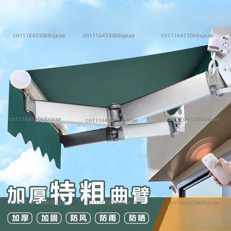 Electric Telescopic Awning Waterproof Sunshade Canopy for Home Eave Use