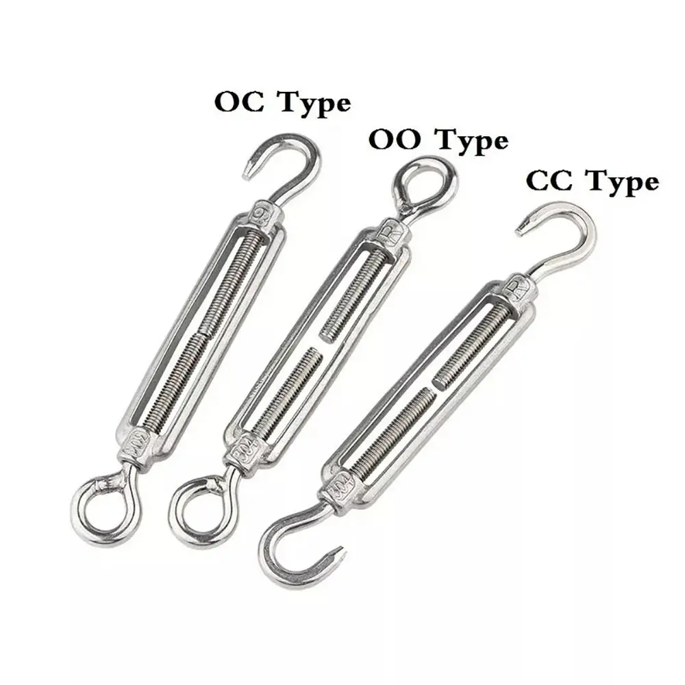 1 pz ganci e tenditore per fune metallica tenditore in acciaio inossidabile 304 Oc Oo Cc tipo dispositivo di tensione linea M4/M5/M6/M8