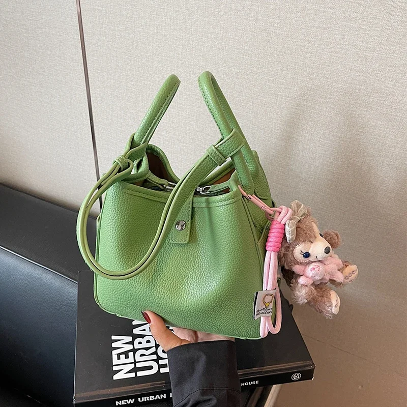 

Fashion Casual 2 Set Tote Designer Bucket Bag Women Quality Soft Leather Shoulder Bag Fashion Day Clutch Brand Commute Handbags