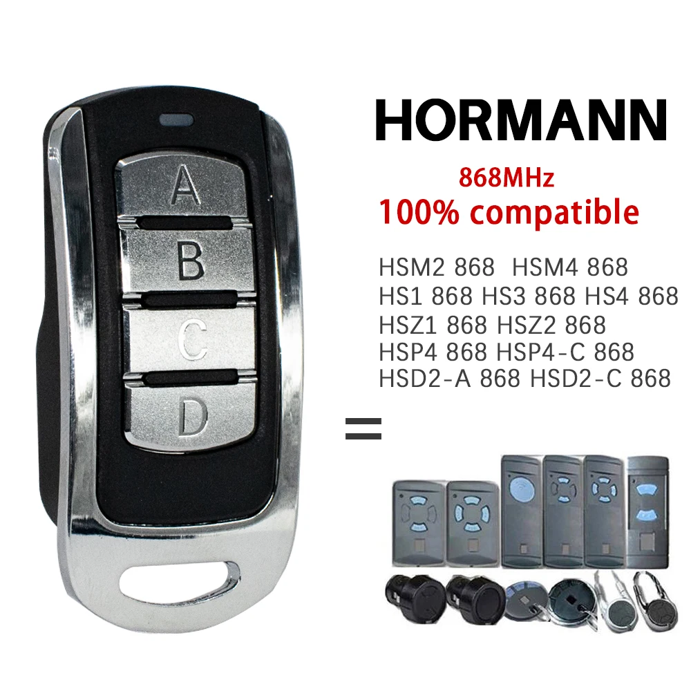 Pour télécommande HÖRMANN 868 MHz HSM4 HSM2 HS2 HS4 HSE2 HSE4 HSZ1 HSZ2 HSP4 Commande de télécommande de porte de garage