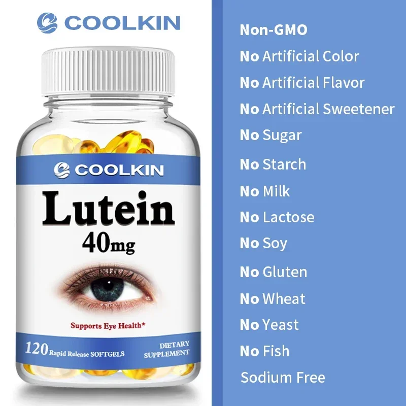 Lutein Supplement - Eye Protection Capsules with Antioxidant Properties To Relieve Eye Fatigue