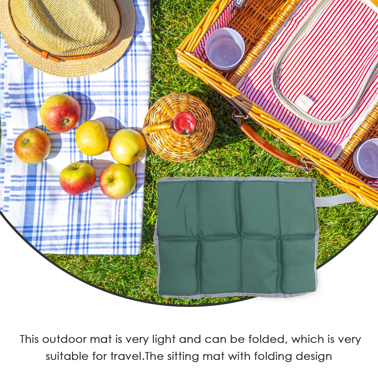 

1Set Portable Camping Mat Fold Up Design Space Saving Outdoor Seat Pad for Park Beach Hiking Picnic Activities