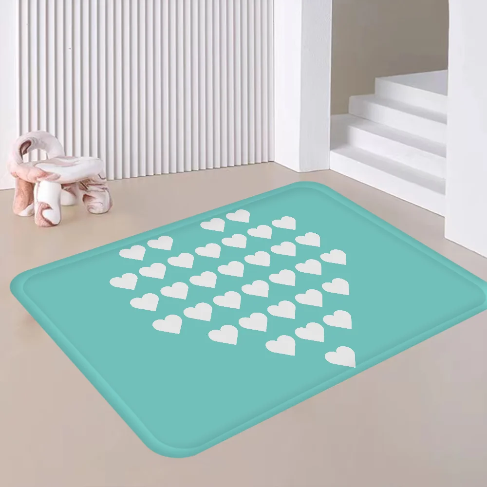 Aesthetic Blue  Kitchen Mat Kids Room Bedroom Tiffany Decoration Balcony Anti-Slip Doormat Living Room Alfombra