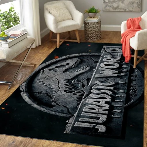 Jurassic Park Dinosaur Cartoon Carpets Rugs Non-slip Area Rug for Living Room Bedroom Foot Pad Decoration,Child Game Floor Mat