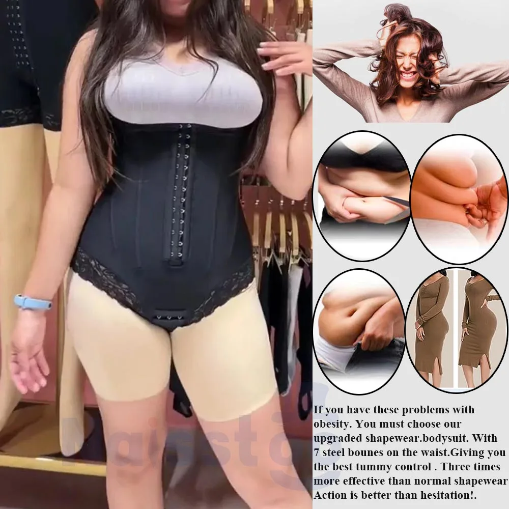 Reducing and Shapers Girdles for Women Shapewear Colombian High Compression Firm Tummy Control Butt Lifter Body Shaper Bodysuit